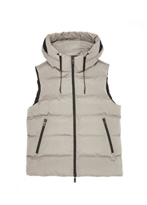 Beymen Club Gri Kapüşonlu Puff Yelek - 12