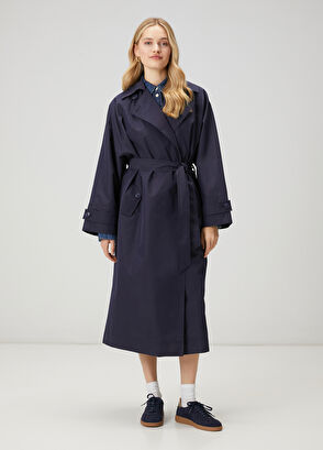 Beymen Club Papertouch Oversized Lacivert Pardösü - 3