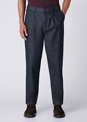 Beymen Club Flared Navy Blue Pleated Jeans - 3