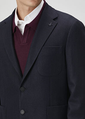 Beymen Club Lacivert Yün Kaşe Blazer - 6