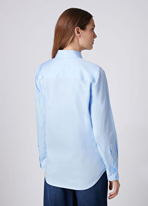 Beymen Club Mavi Basic Poplin Gömlek - 6