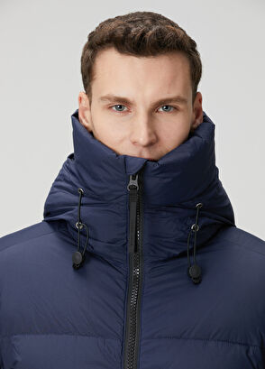 Canada Goose Crofton Enduraluxe Navy Blue Hooded Puff Jacket - 6