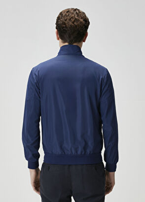 Lacivert Bomber Mont - Görsel 5