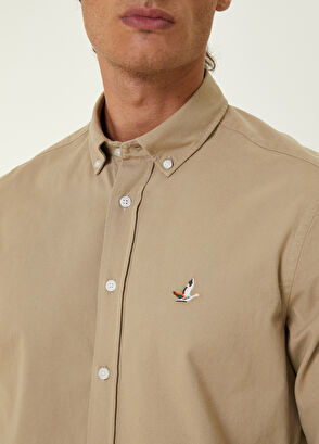 Beymen Club Comfort Fit Vizon Gabardin Dokulu Gömlek - 5
