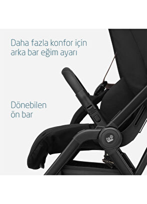 Maxi-Cosi Leona2 Coral 360 Siyah Seyahat Sistem Bebek Arabası - 8
