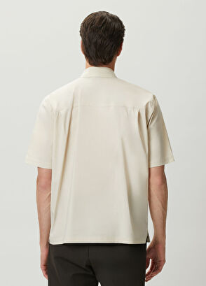 Beymen Club Beige Pockets Short Sleeve Oversize Shirt - 5
