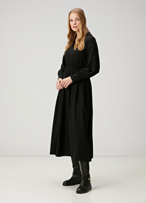 Beymen Club Black Midi Dress - 3