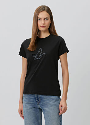 Beymen Club Black Beaded Goose Logo T-shirt - 3