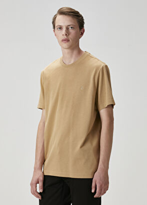 Beymen Club Relax Fit Camel Hair Basic T-Shirt - 4