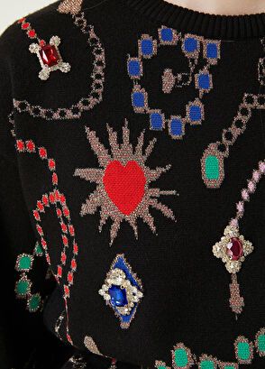 Beymen Club Siyah Jakarlı Kazak - 5