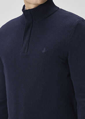 Beymen Club Lacivert Kaşmir Karışımlı Yün Kazak - 6