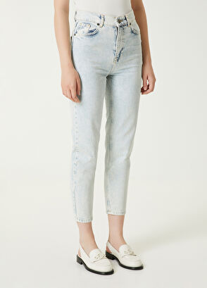 Beymen Club Açık Mavi Slim Mom Jean Pantolon - 3