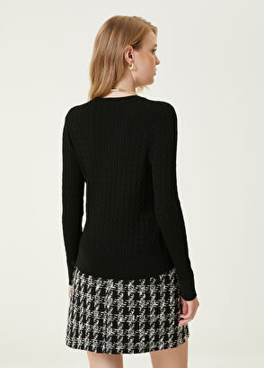 Beymen Club Siyah Örgü Kazak - 6