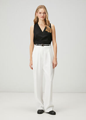 Beymen Club Siyah Bol Kesim Krep Bluz - 3