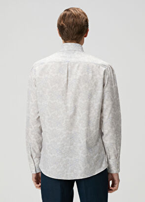 Brunello Cucinelli Beyaz Etnik Desenli Gömlek - 4