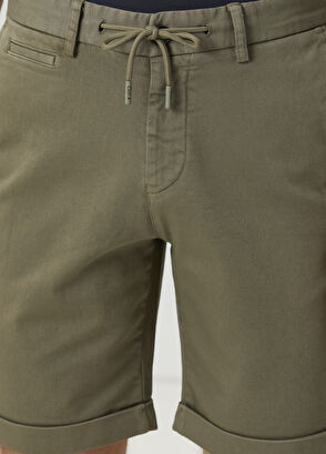 Beymen Club Açık Haki Beli Kordonlu Örme Şort - 4