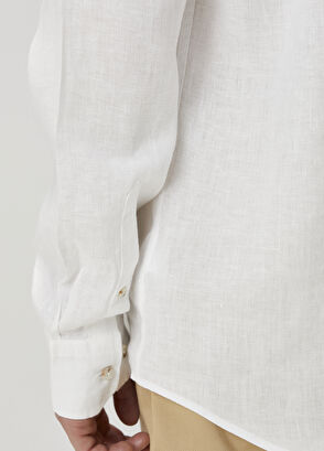 Beymen Club White Linen Shirt - 8