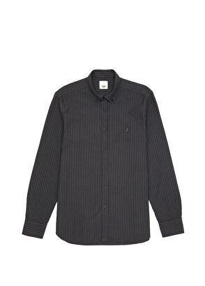 Beymen Club Slim Fit Anthracite Embossed Textured Shirt - 8