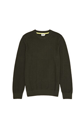 Beymen Club Haki Örgü Dokulu Logolu Kazak - 8