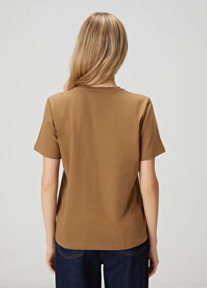 Beymen Club Khaki Chain Logo T-Shirt - 5