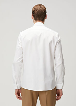 Custom Fit Beyaz Gömlek - Görsel 7