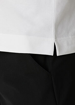 Beymen Club Beyaz Comfort Fit Patı Ve Kol Ucu Çizgili Polo T-s - 8