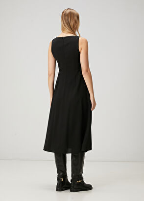 Beymen Club Siyah Midi Elbise - 5