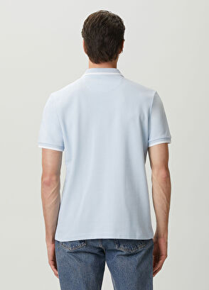 Beymen Club Light Blue White Polo Buttoned T-Shirt - 4