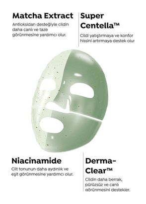 Dermal Seoul Face Matcha Yatıştırıcı Işıltı Veren Eriyen Glow Hidrojel Kore Maskesi 10 x 34 gr - 4