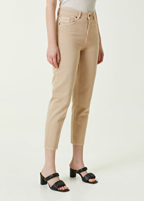 Beymen Club Slim Mom Bej Jean Pantolon - 3