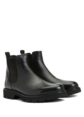 Beymen Club Black Men's Leather Chelsea Boots - 7