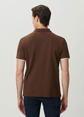 Beymen Club Kahverengi Vizon Polo Yaka T-shirt - 4