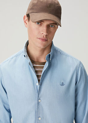 Beymen Club Mavi Yıkamalı Comfort Fit Jean Gömlek - 6