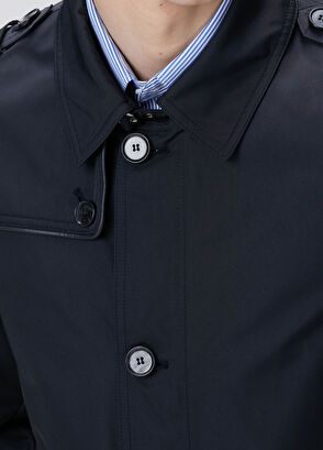 Network Lacivert Pardösü - 6