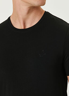 Siyah Logo Detaylı T-shirt Beymen Club Siyah Logo Detaylı T-shirt - 7