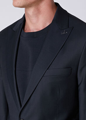 Beymen Club Black Pinstripe Pattern Wool Suit - 7
