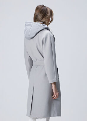 Gri İçi Çıkarılabilir Mostralı Manto - Görsel 6