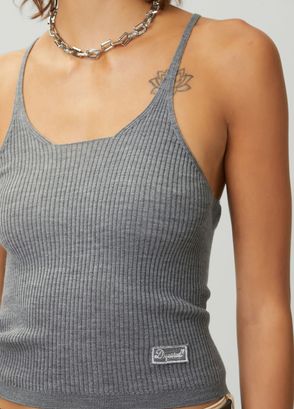 Dsquared2 Grey Ribbed Wool Tank Top - 5