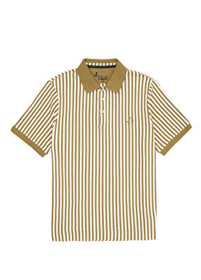 Beymen Club Comfort Fit Haki Çizgili Polo Yaka T-shirt - 9