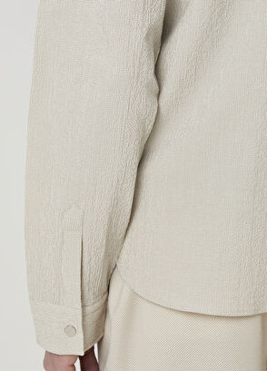 Beymen Club Beige Embossed Outer Shirt - 8
