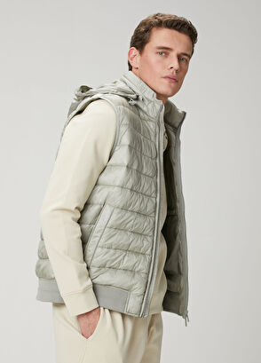 Beymen Club Light Khaki Hooded Puff Vest - 10