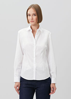 Beymen Club Slim Fit Non-Iron Beyaz Klasik Gömlek - 3