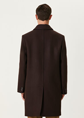 Beymen Club Bordo Kruvaze Palto - 5