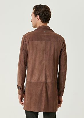 Beymen Club Mink Suede Double-Breasted Overcoat - 6