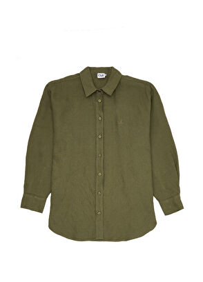 Beymen Club Oversize Khaki Linen Shirt - 8