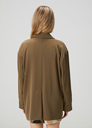 Beymen Club Khaki Brush Detailed Blazer - 5