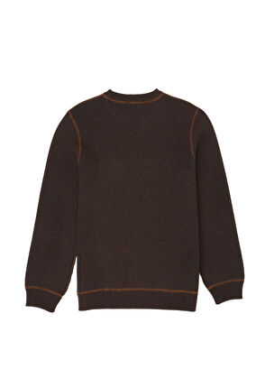 Beymen Club Brown Decorative Stitched Wool Sweater - 6