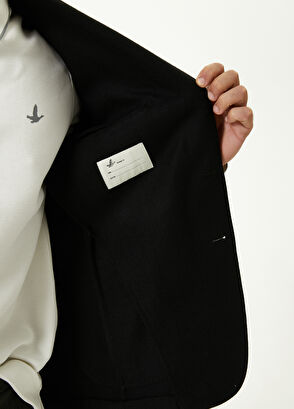 Beymen Club Drop 6 Siyah Kaşe Yün Blazer - 7