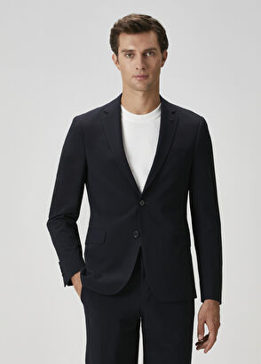 Beymen Club Navy Blue Crinkle Textured Suit - 5