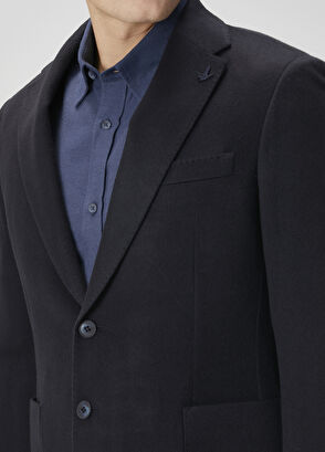Beymen Club Navy Blue Premium Cashmere Jacket - 6
